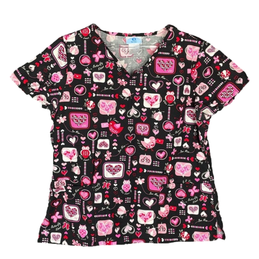 Valentine’s Scrub Top Size Medium by Scrubs